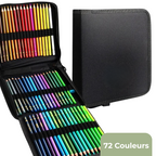 Coffret Professionnel de Crayons de Couleur Aquarelle avec Trousse