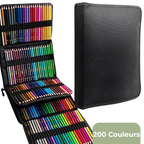 Coffret Professionnel de Crayons de Couleur Aquarelle avec Trousse