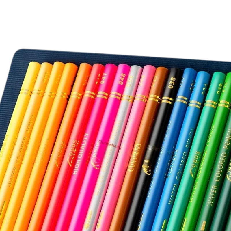 Coffret Professionnel de Crayons de Couleur Aquarelle avec Trousse