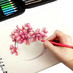 Coffret Professionnel de Crayons de Couleur Aquarelle avec Trousse