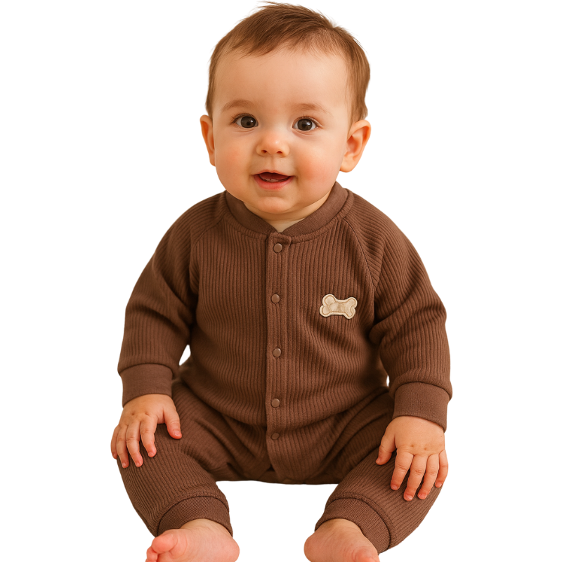 Combinaison Bébé Manches Longues en Coton