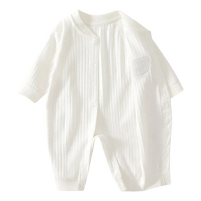 Combinaison Bébé Nouveau-né Manches Longues Ourson avec Fermeture à Boutons