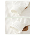 Combinaison Bébé Nouveau-né Manches Longues Ourson avec Fermeture à Boutons