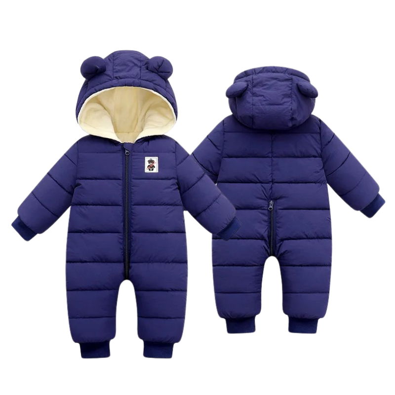 Combinaison Bébé Ours avec Capuche Chaude