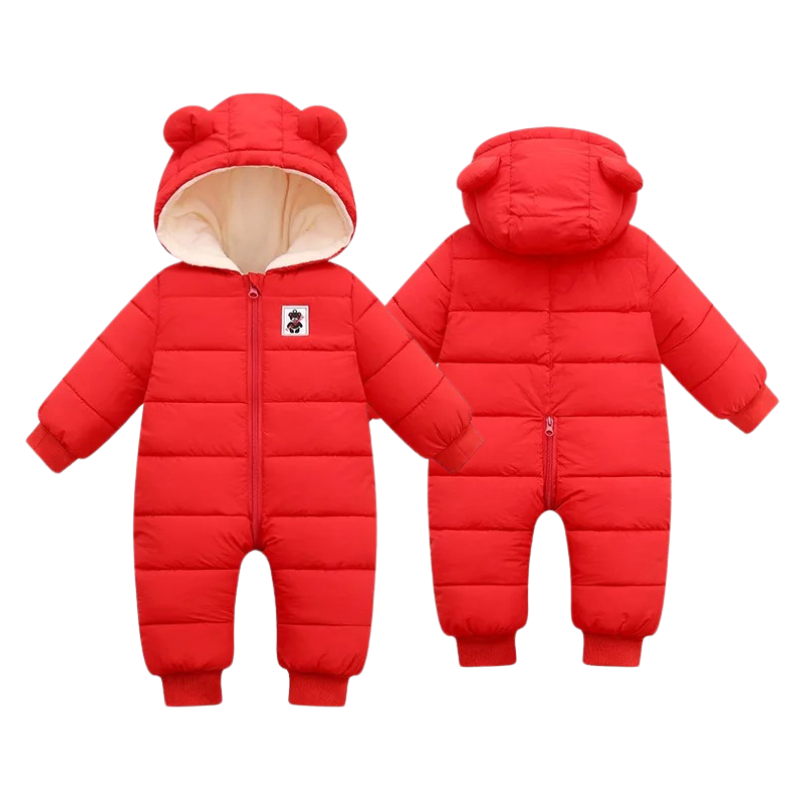 Combinaison Bébé Ours avec Capuche Chaude