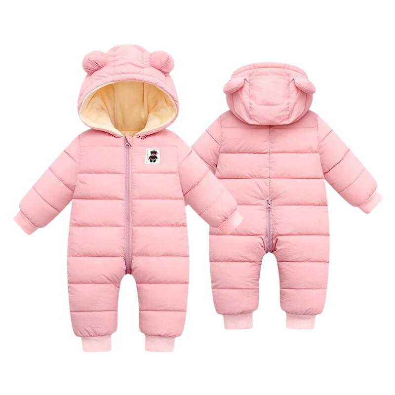 Combinaison Bébé Ours avec Capuche Chaude