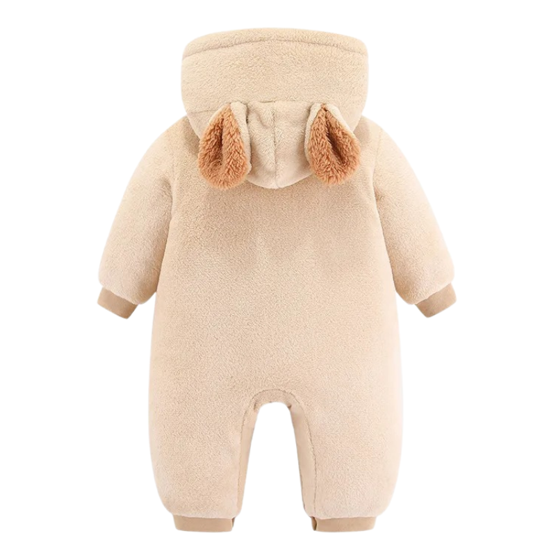 Combinaison Bébé Ourson en Peluche avec Fermeture Éclair
