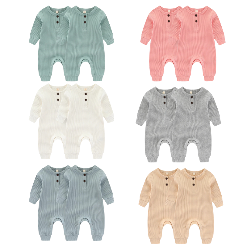 Combinaison Bébé Unisexe à Manches Longues - Achetez-en 1, obtenez-en 2 gratuitement
