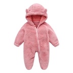 Combinaison Bébé en Peluche avec Capuche Ourson