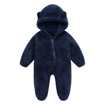 Combinaison Bébé en Peluche avec Capuche Ourson