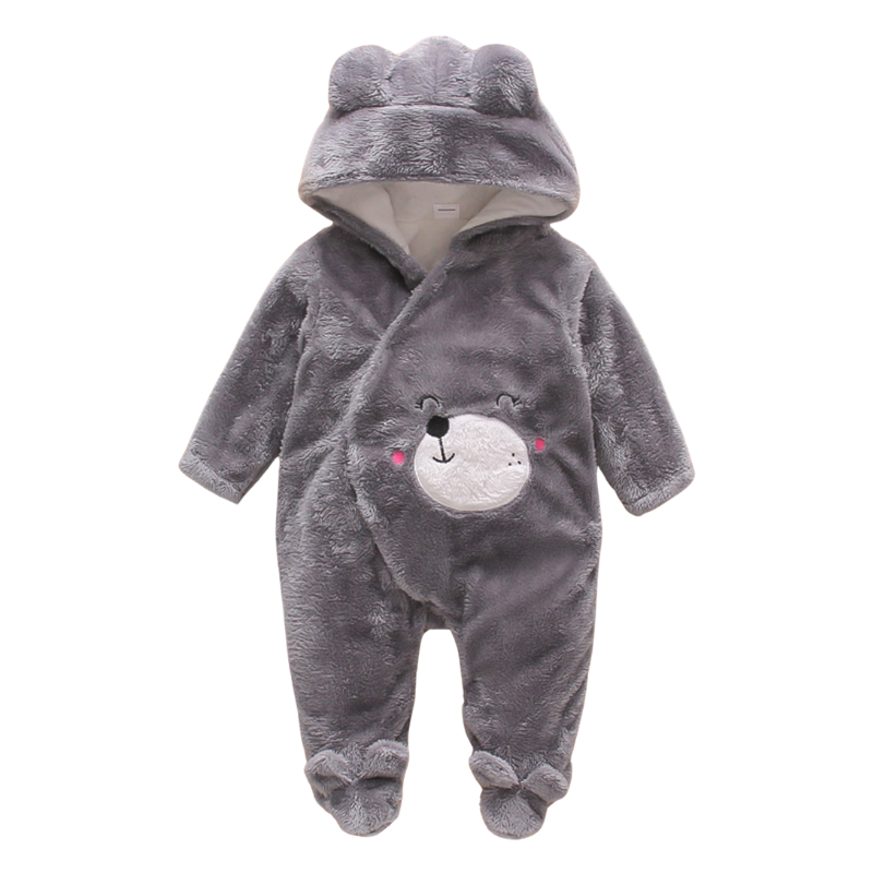 Combinaison Bébé en Peluche avec Capuche