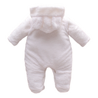 Combinaison Bébé en Peluche avec Capuche