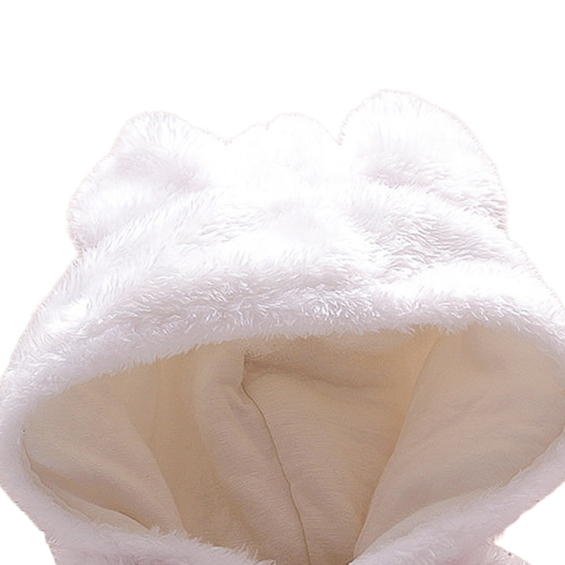 Combinaison Bébé en Peluche avec Capuche