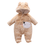 Combinaison Bébé en Peluche avec Capuche