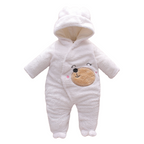 Combinaison Bébé en Peluche avec Capuche