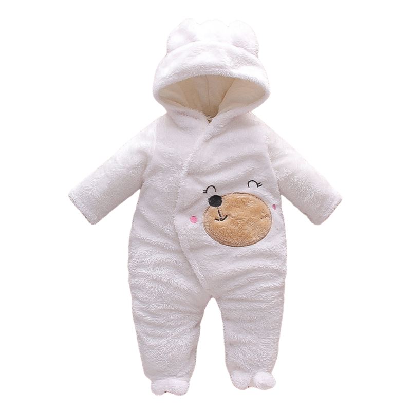 Combinaison Bébé en Peluche avec Capuche