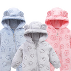 Combinaison Bébé en Peluche avec Fermeture Éclair