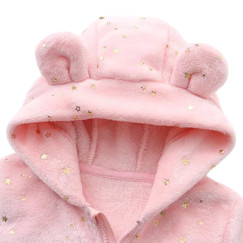 Combinaison Bébé en Peluche avec Fermeture Éclair