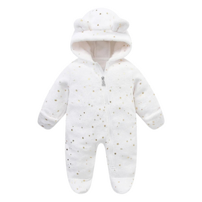 Combinaison Bébé en Peluche avec Fermeture Éclair