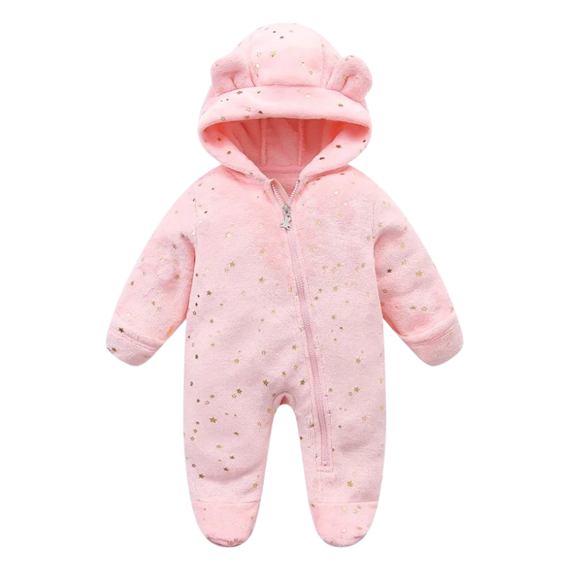 Combinaison Bébé en Peluche avec Fermeture Éclair