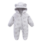 Combinaison Bébé en Peluche avec Fermeture Éclair