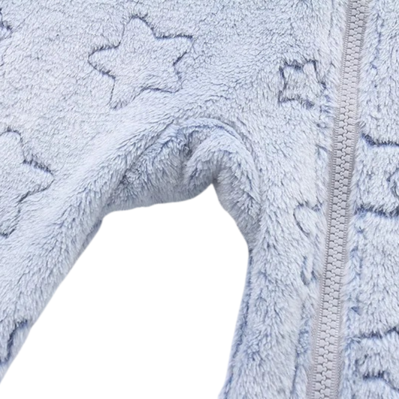 Combinaison Bébé en Peluche avec Fermeture Éclair