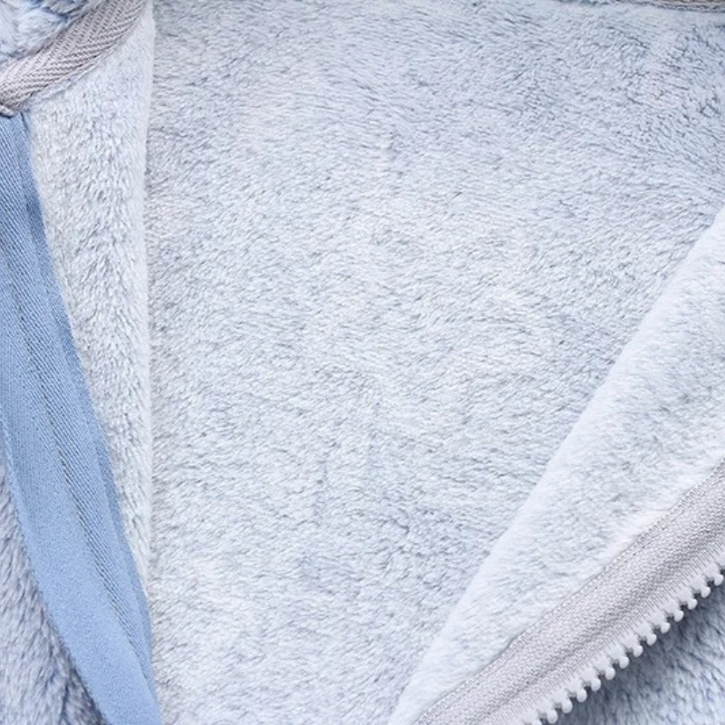 Combinaison Bébé en Peluche avec Fermeture Éclair