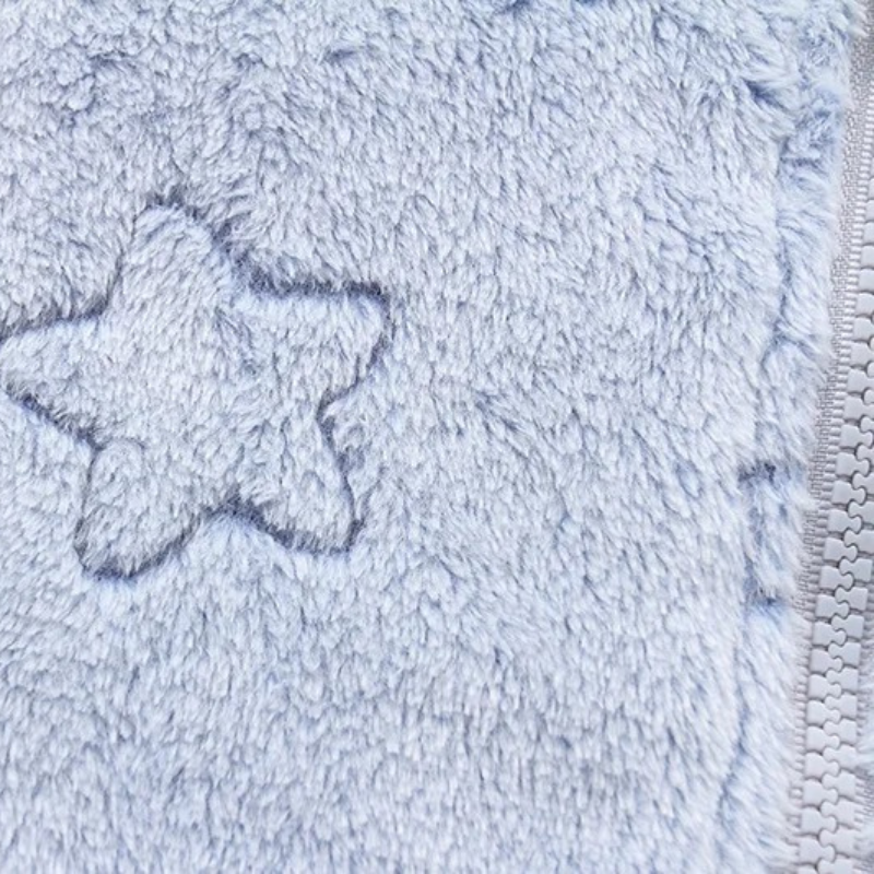 Combinaison Bébé en Peluche avec Fermeture Éclair