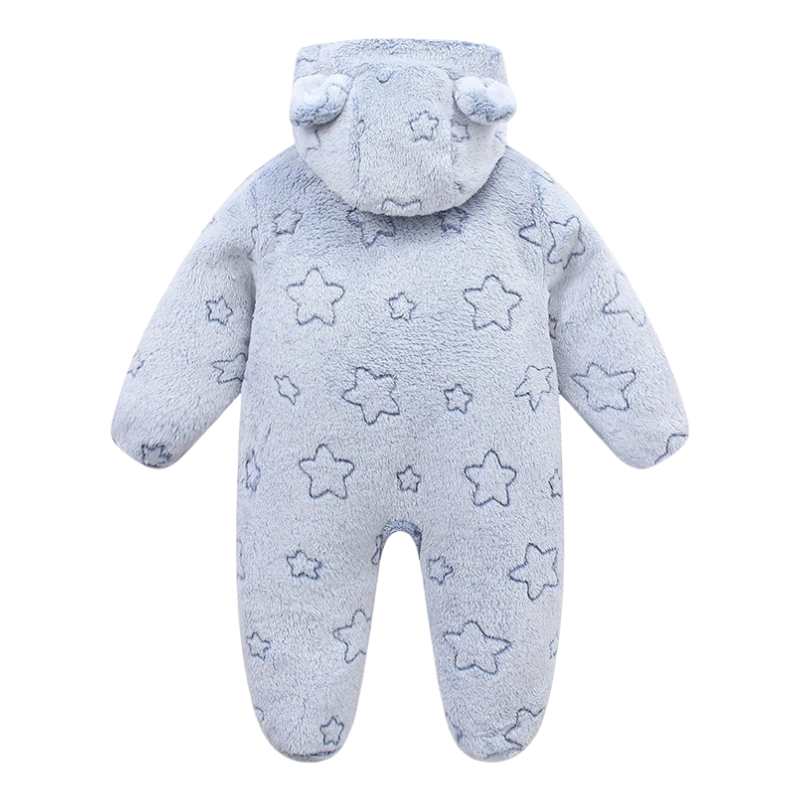 Combinaison Bébé en Peluche avec Fermeture Éclair