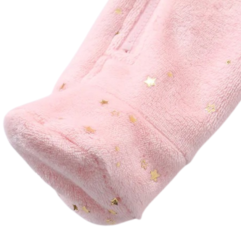 Combinaison Bébé en Peluche avec Fermeture Éclair