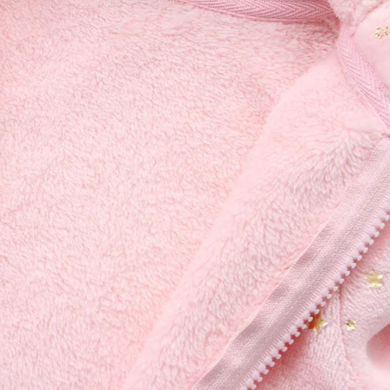 Combinaison Bébé en Peluche avec Fermeture Éclair