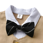 Combinaison Costume Bébé Garçon avec Gilet et Bonnet – Tenue de Cérémonie