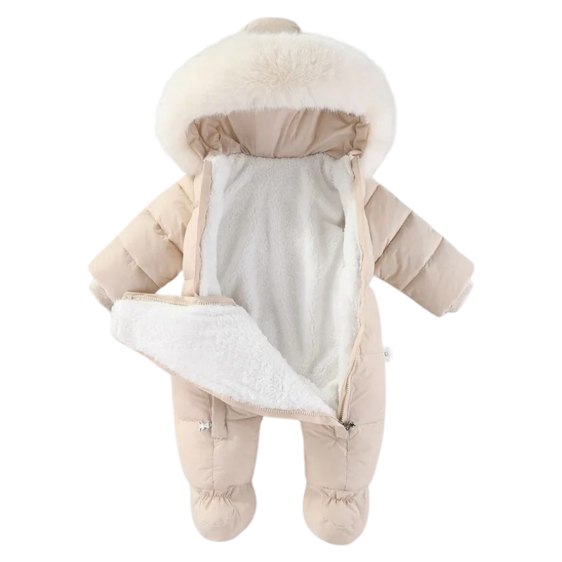 Combinaison Puffer Bébé Doublée en Peluche