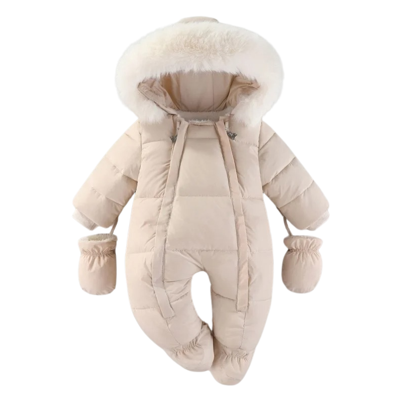Combinaison Puffer Bébé Doublée en Peluche
