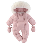 Combinaison Puffer Bébé Doublée en Peluche