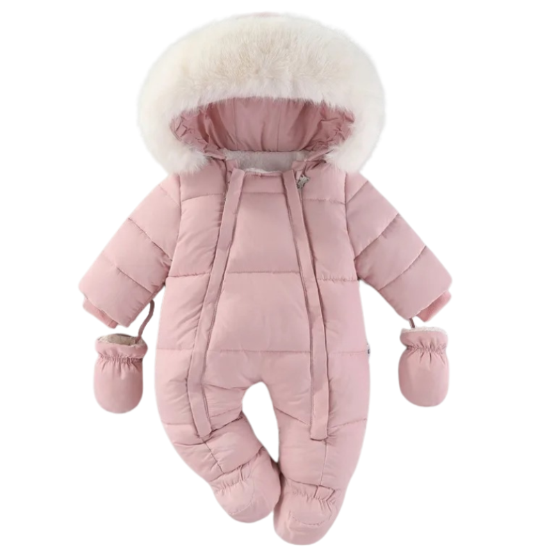 Combinaison Puffer Bébé Doublée en Peluche