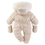 Combinaison Puffer Bébé Doublée en Peluche