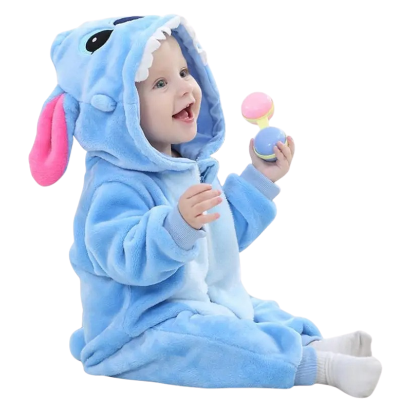Combinaison Bébé à Capuche - Costume Créature Bleue