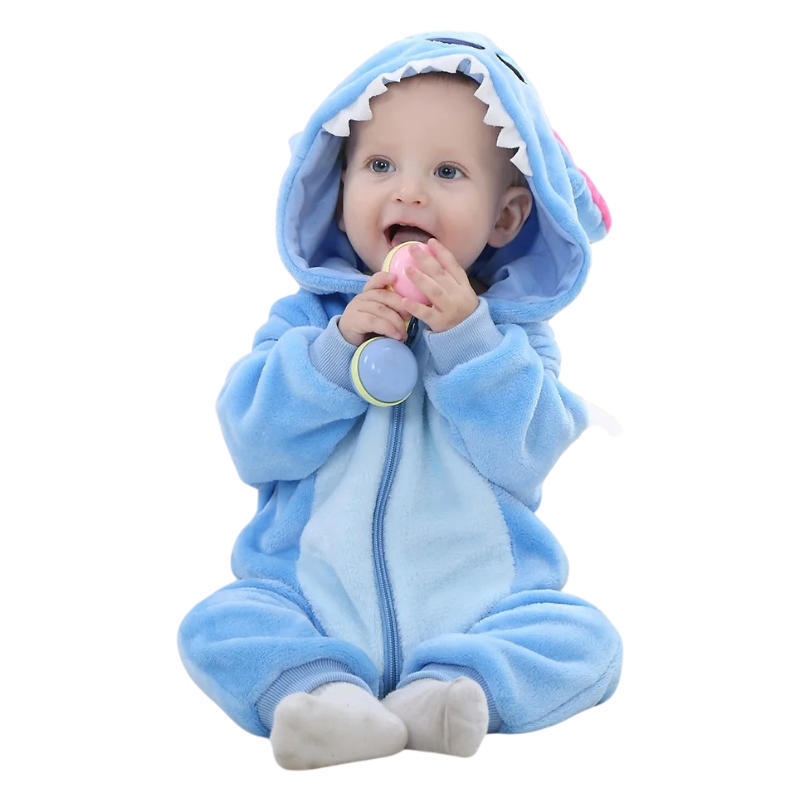 Combinaison Bébé à Capuche - Costume Créature Bleue