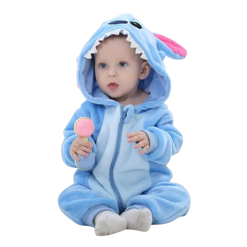 Combinaison Bébé à Capuche - Costume Créature Bleue