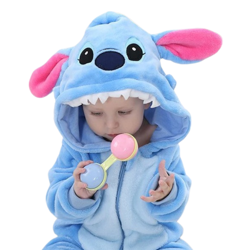 Combinaison Bébé à Capuche - Costume Créature Bleue