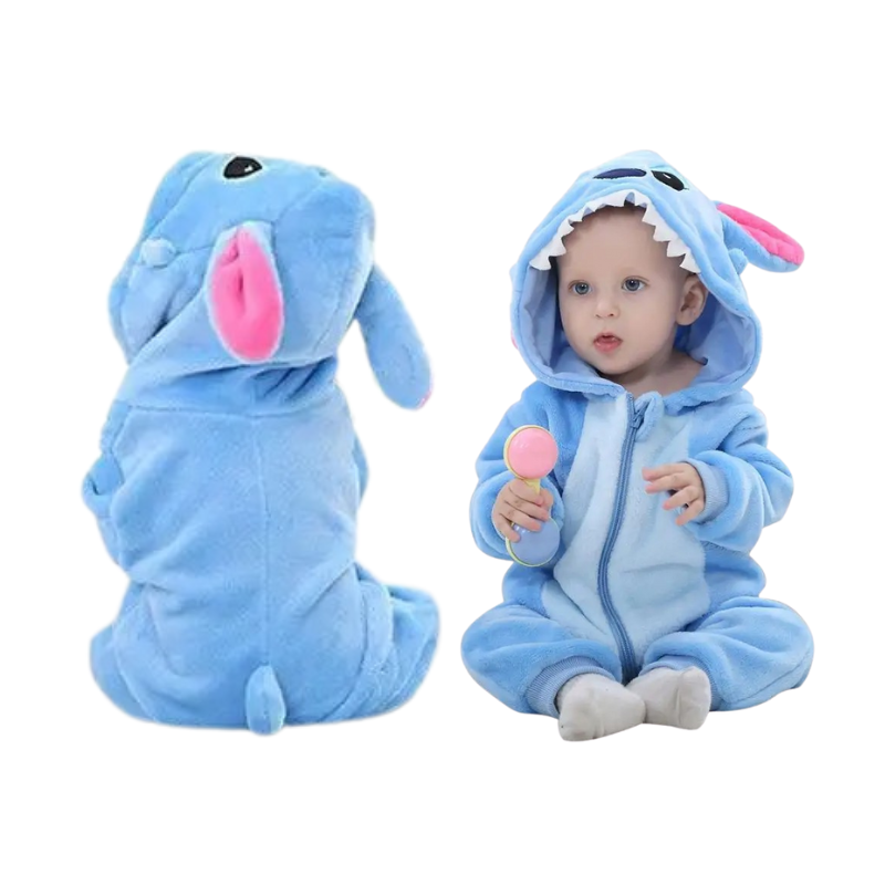 Combinaison Bébé à Capuche - Costume Créature Bleue