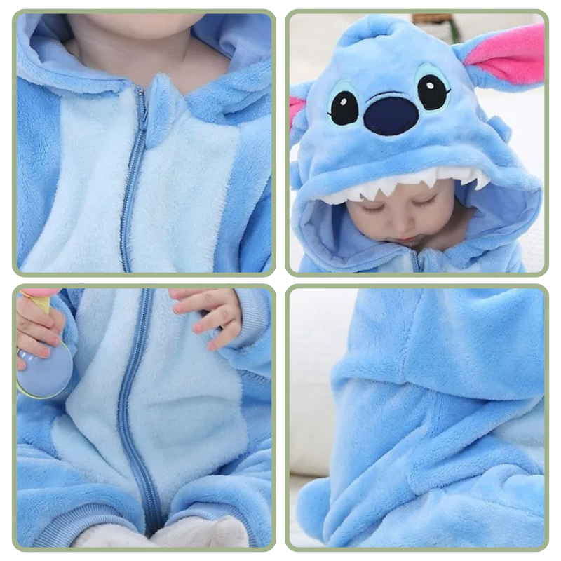 Combinaison Bébé à Capuche - Costume Créature Bleue