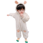 Combinaison Bébé Ourson en Peluche avec Fermeture Éclair