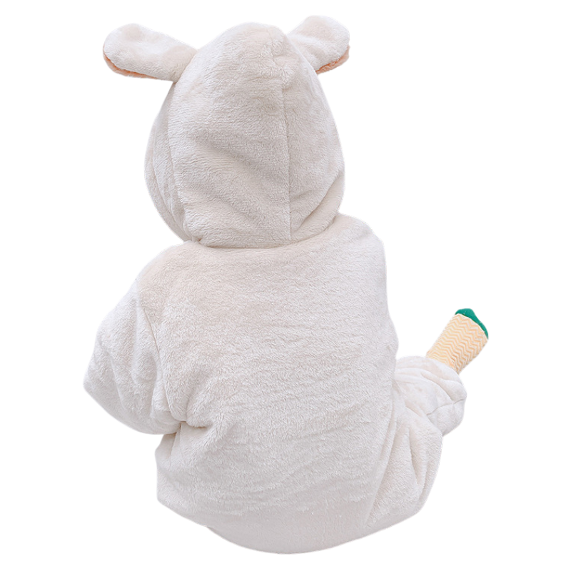 Combinaison Bébé Ourson en Peluche avec Fermeture Éclair