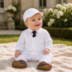 Combinaison Costume Bébé Garçon avec Gilet et Bonnet – Tenue de Cérémonie