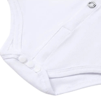 Costume Bébé Garçon Blanc avec Bretelles, Body Chemise, Nœud Papillon et Béret – Ensemble de Cérémonie