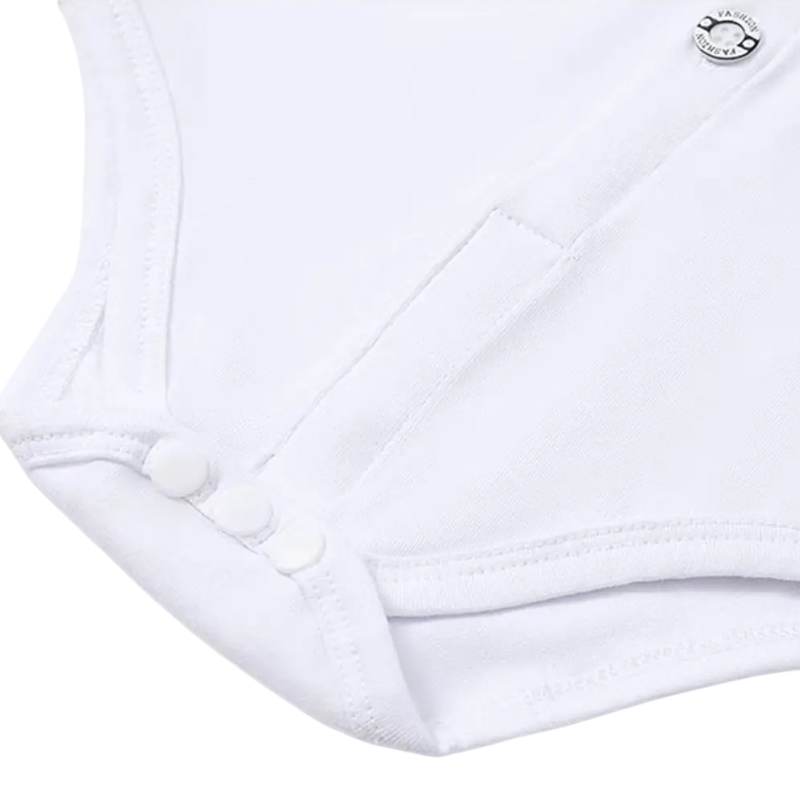 Costume Bébé Garçon Blanc avec Bretelles, Body Chemise, Nœud Papillon et Béret – Ensemble de Cérémonie