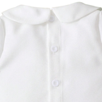 Costume Bébé Garçon Blanc avec Col Claudine – Ensemble de Cérémonie