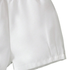 Costume Bébé Garçon Blanc avec Col Claudine – Ensemble de Cérémonie